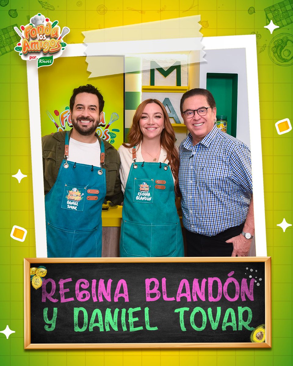 fondalosamigos's tweet photo. Hoy se arma la batalla de risas y secretos en la fonda 😏 Nos acompañan @ReginaBlandon y @DnielTovar, que saben cómo mezclar trabajo, rivalidad y buen humor 🫣 No se lo pierdan este martes a las 7 PM en YouTube: #FondaLosAmigos con @mario_bezares 🍽️🐔 #SenseiMedia https://t.co/5d3ykIQvRa