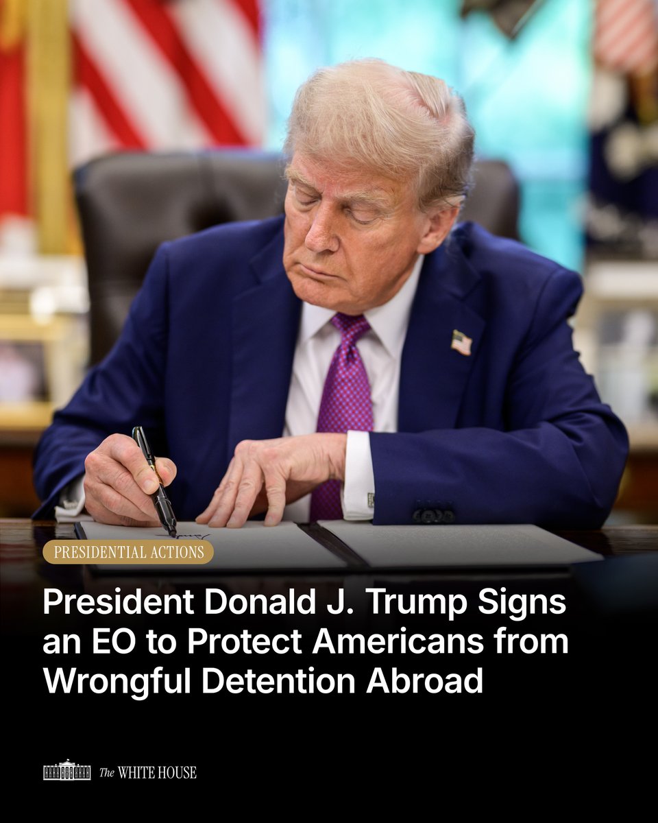Today, <a href="/POTUS/">President Donald J. Trump</a> signed an Executive Order to give the Secretary of State the ability to leverage existing tools against adversaries to protect Americans abroad. 🇺🇸