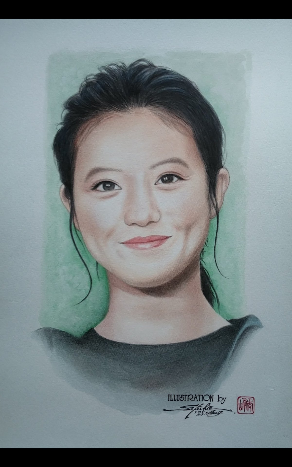 真作」松井敏郎 「少女」人物画 油絵 絵画 油彩画 直筆サイン F3号 2025