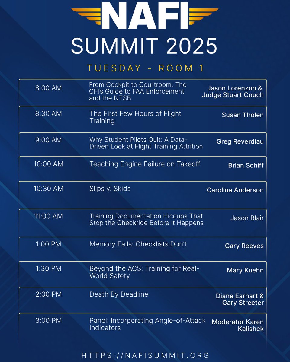 NAFIInstructors's tweet image. ✈️ NAFI Summit 2025 lands in Akron this Sept 21–23!

📍 MAPS Air Museum, Akron, OH

 🔗 Register (link in bio): nafisummit.org

#NAFISummit2025 #FlightInstruction #NAFI
