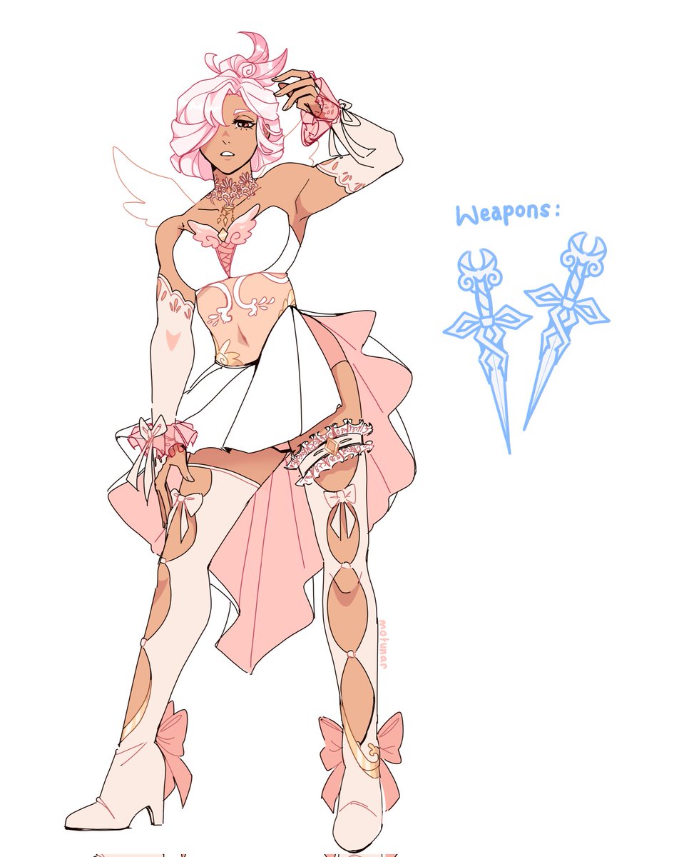 Idk how much I'll post of her but here's my #PSWG oc <3 

(Mini Skirt belongs to @/CelestialCherri) 
#NewPSG #PantyAndStocking #paswgoc