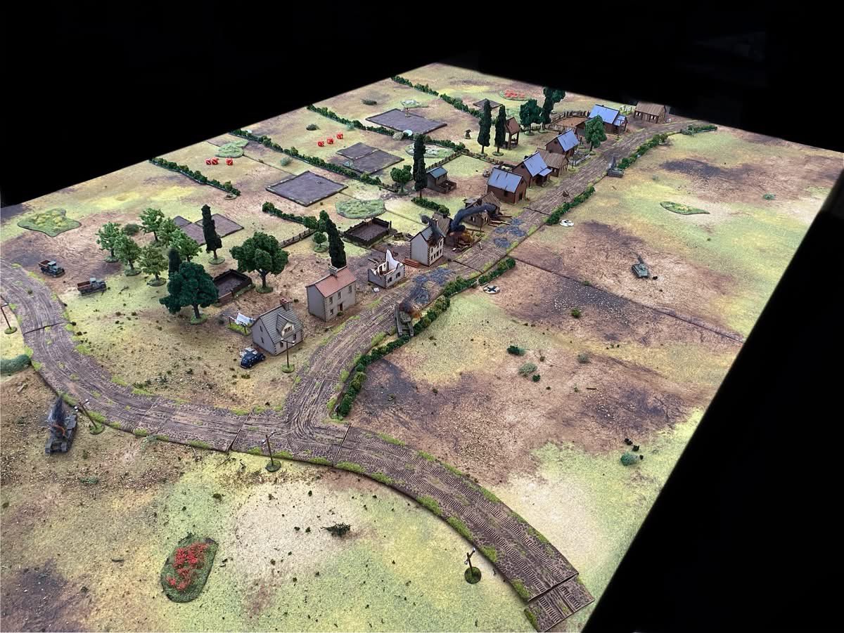 CigarBoxBattle's tweet image. Great looking Chain of Command game by William Thorpe! #miniaturewargaming #cigarboxbattlemats #ChainOfCommand #toofatlardies