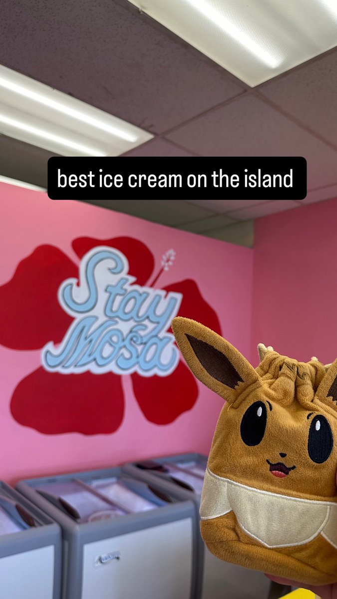 Eevee takes Hawaii ice cream