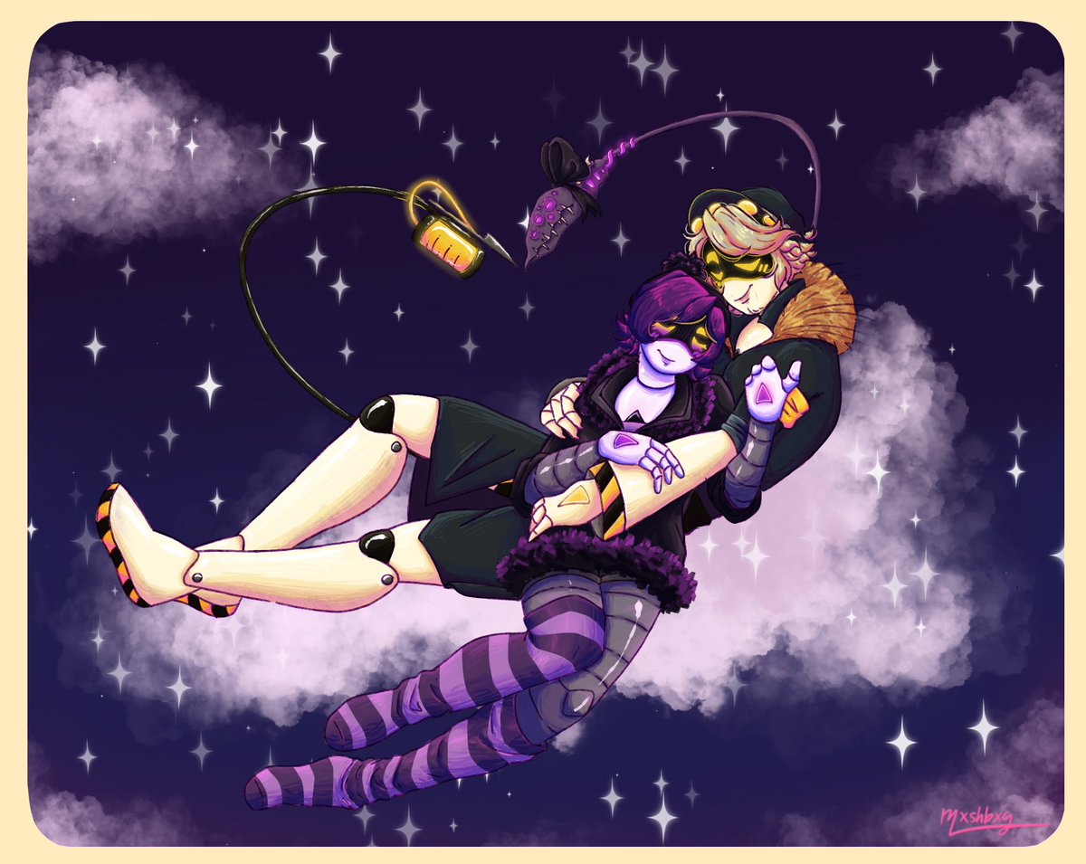 mxshbxg's tweet photo. “And far beyond the stars, we flew forever 💕” #nuzi #murderdrones 
-
ACK I LOVE HOW IT CAME OUT IM SO PROUD OF MYSELF https://t.co/kQjFAdzjt8