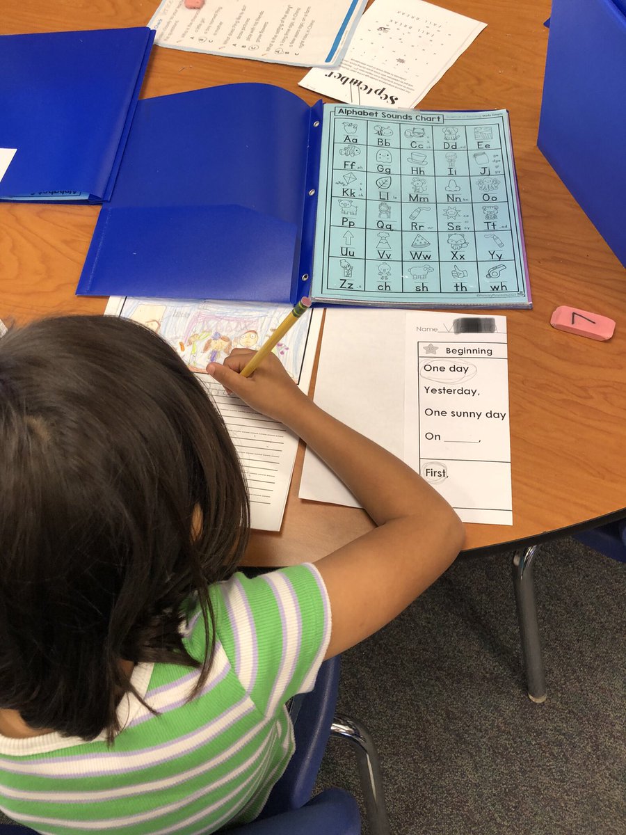 oneontaSBUSD's tweet photo. Our 1st Grade Authors Are On a Roll! ✏️ 📚 
This week, our first graders put their writing skills into action by using their Alphabet Sounds Charts and a Sequence of Events Graphic Organizer to bring their stories to life! 📖 
#Writers
#sbusdDreamBuilding @SBUSD_NEWS @Supt_SBUSD https://t.co/zWH9e9t00G
