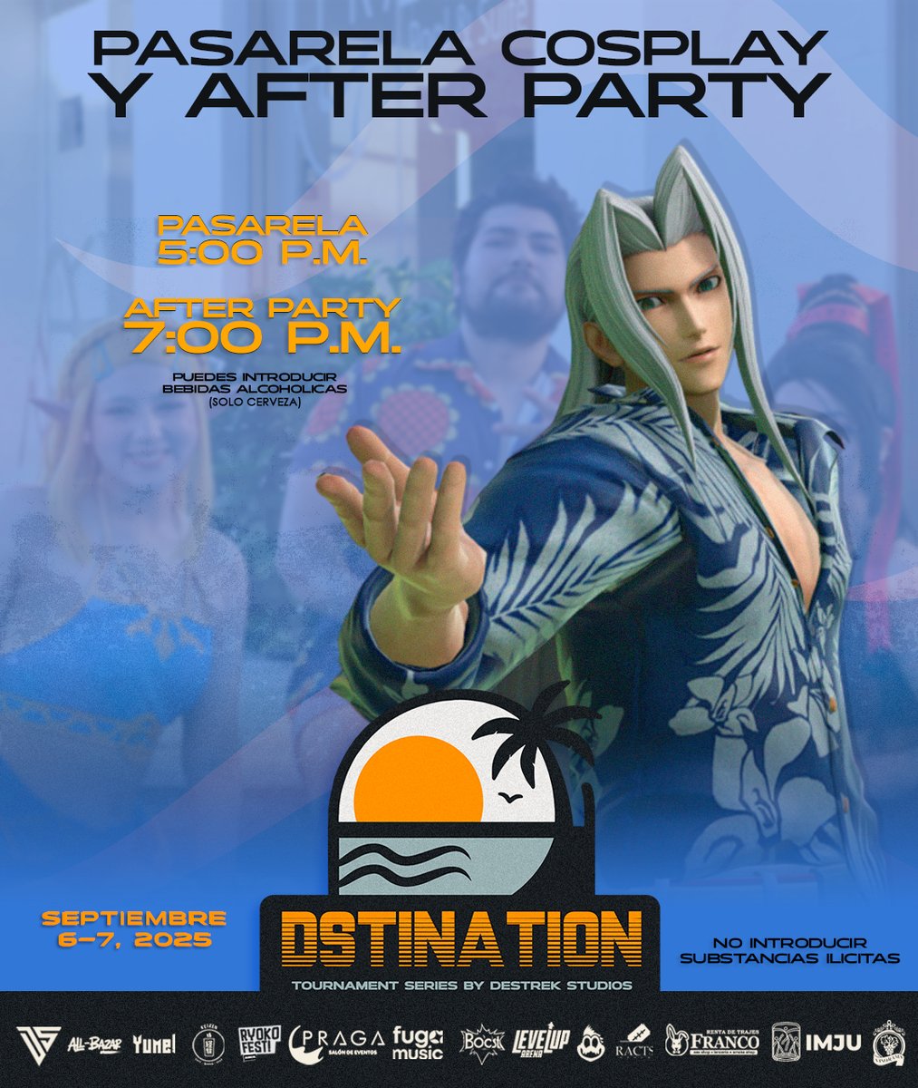 ✨PASARELA Y AFTER PARTY✨

No te pierdas de la mejor convivencia cosplay y after party (pool party) de sinaloa 😎🌴🍹