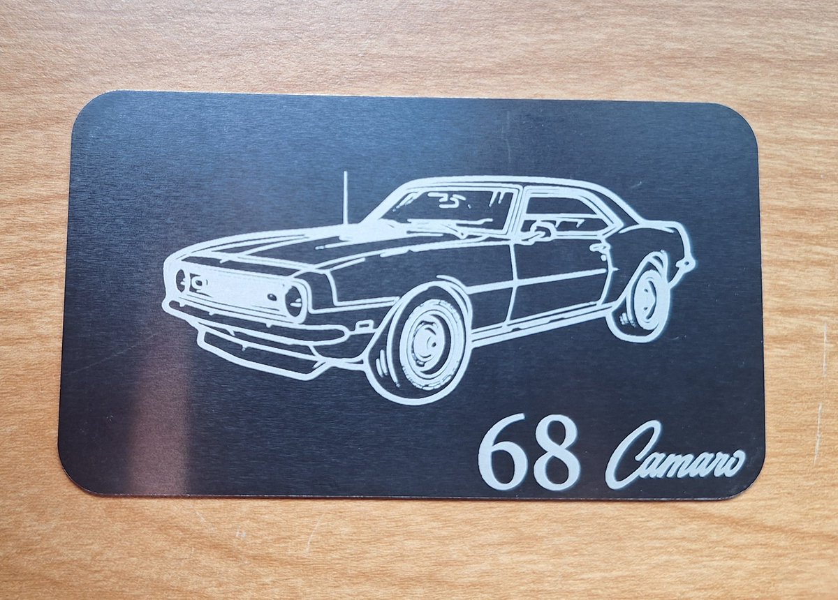 ac_des1gns's tweet image. Laser etched design of a 68 Camaro!  #camaro #cncidea #projectidea #cncproject