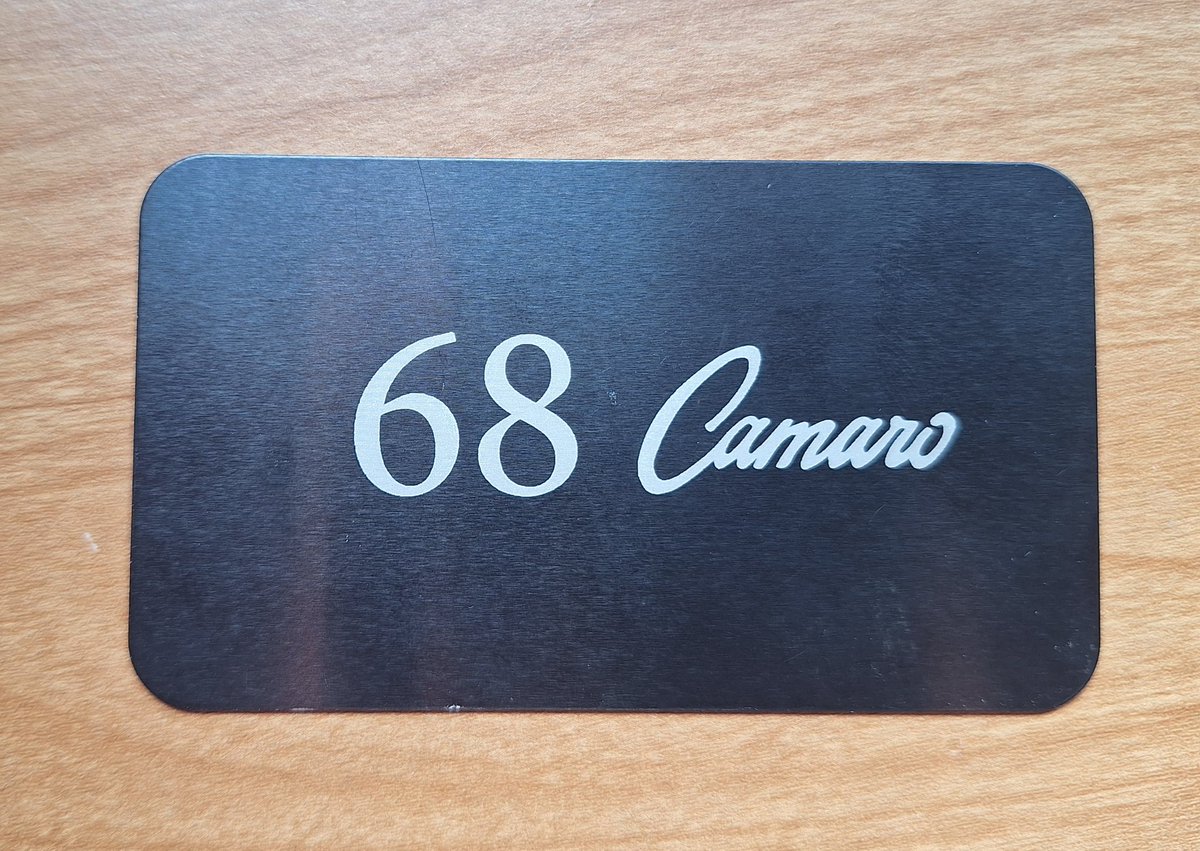 ac_des1gns's tweet image. Laser etched design of a 68 Camaro!  #camaro #cncidea #projectidea #cncproject