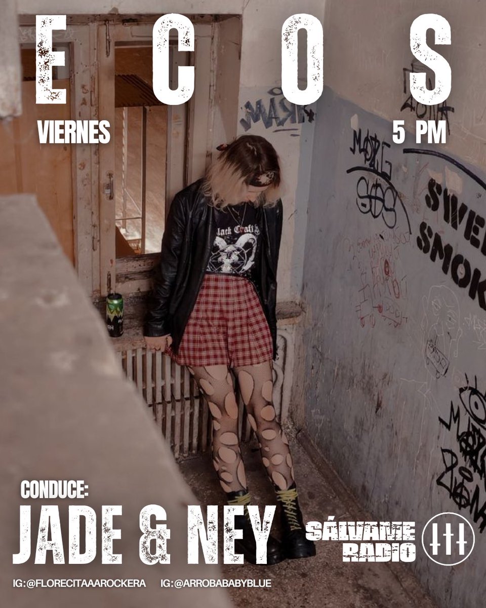 Bandas que acaban de salir del ensayo.

🎙️ Ponle a #ECOS con @florecitaaarockera y <a href="/arrobababyblue/">m&ms</a>

En vivo Viernes · 5 PM — y si no llegas, lo resucitamos.

🗣️  RT si tu oído no necesita permisos.

salvameradio.com/links