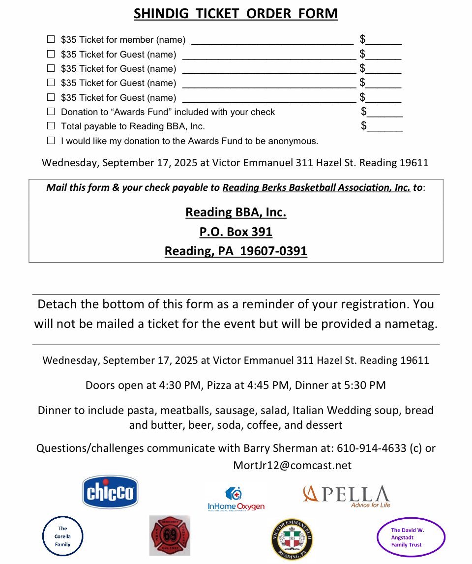 Our next Shindig will take place on Wed., Sept. 17 at Victor Emmanuel’s. We plan to honor John Murray, Tim Lawlor, and Christopher Gallo with our Distinguished Achievement Award. Also being presented that evening will be the George Zeppos Award and the Dr. Richard Flannery Award.