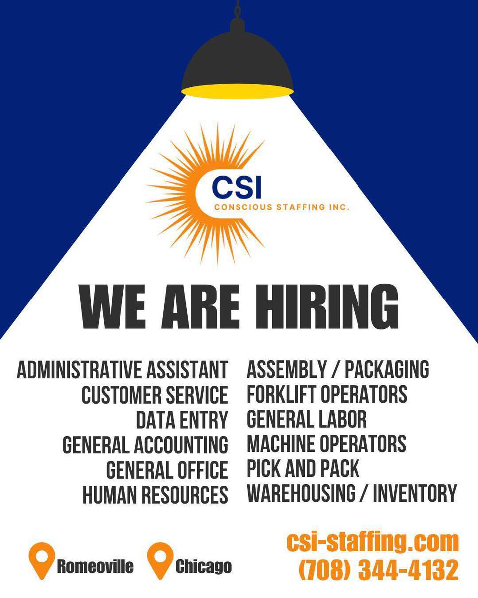 CSI_Staffing's tweet image. Job searching isn&apos;t just a Monday–Friday thing — and landing the right opportunity doesn’t have to wait for the workweek. At Conscious Staffing, we’re connecting candidates with roles that fit real life — flexible hours, fast hiring, and opportunities across multiple industries.