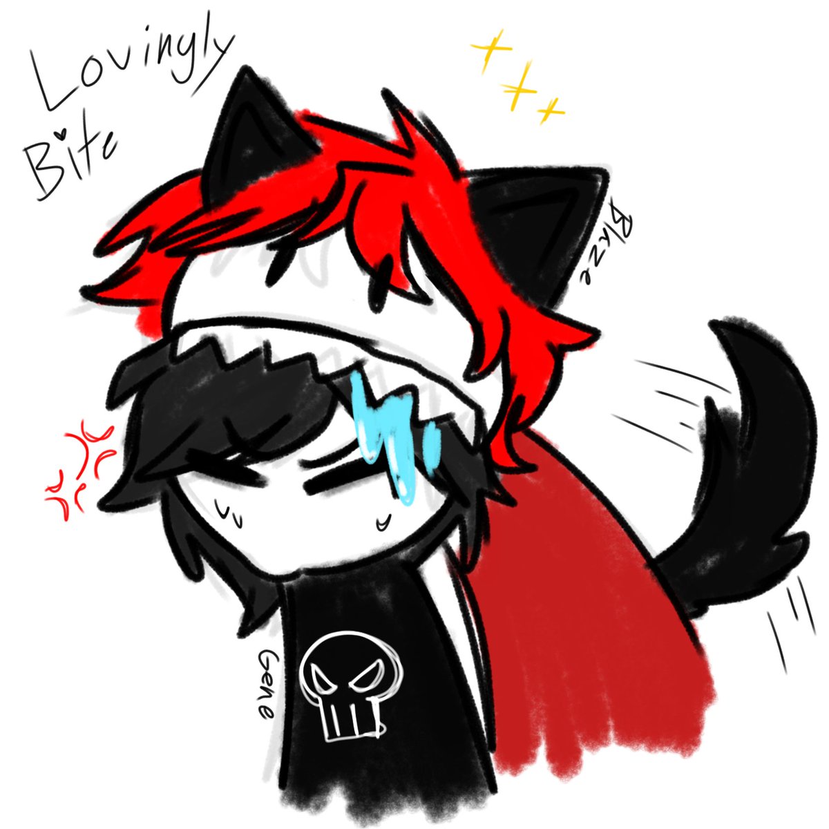 O-Okay ig... 😰

#Gene x #Blaze 
#aphmau #Genze #Blane idk dude 💔 #rairpair