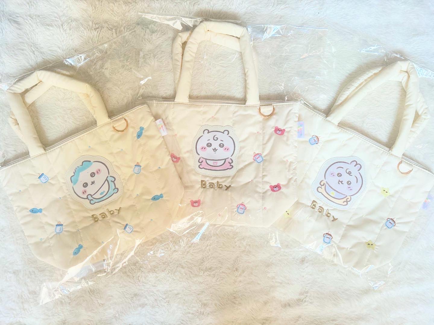 3セット ゲーム・おもちゃ・グッズ ちいかわbaby キルティングトート