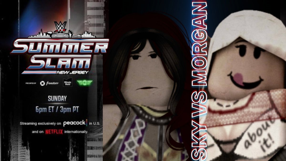 WWERBLXpage's tweet photo. Iyo Sky will defend her Womens Undisputed Championship for the first time at #RBLXSummerslam against Liv Morgan! https://t.co/hv9Y4CilQ6