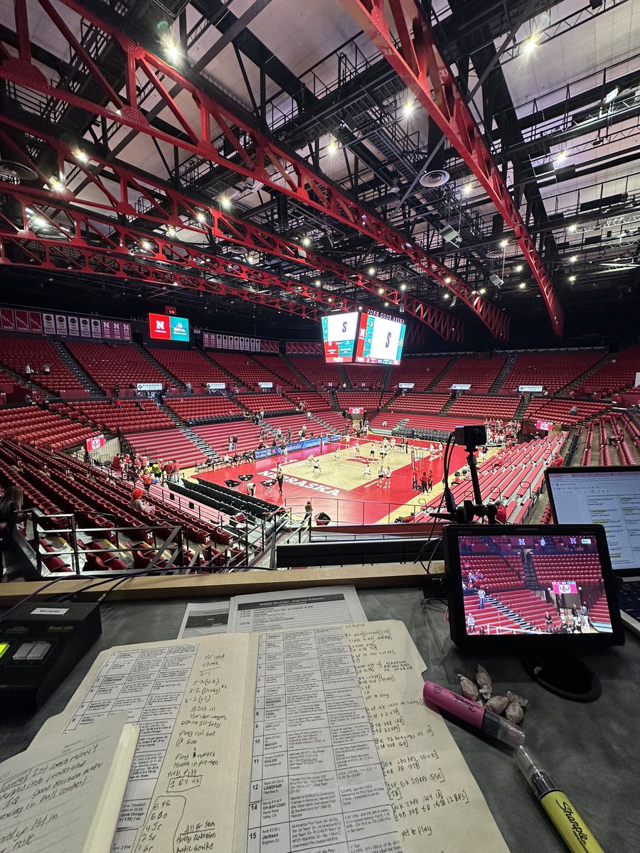 #1 Nebraska in the John Cook Arena for the first time ever take on <a href="/wrightstate/">Wright State University (Dayton, OH)</a> at 7 pm CT. Join <a href="/livvdavenport/">Olivia Davenport</a> and I live on <a href="/BigTenPlus/">B1G+</a>  

<a href="/STAAtalent/">STAA🎙</a> <a href="/BillDoleman/">Bill Doleman</a> <a href="/Unl_CoJMC/">UNL CoJMC</a>
