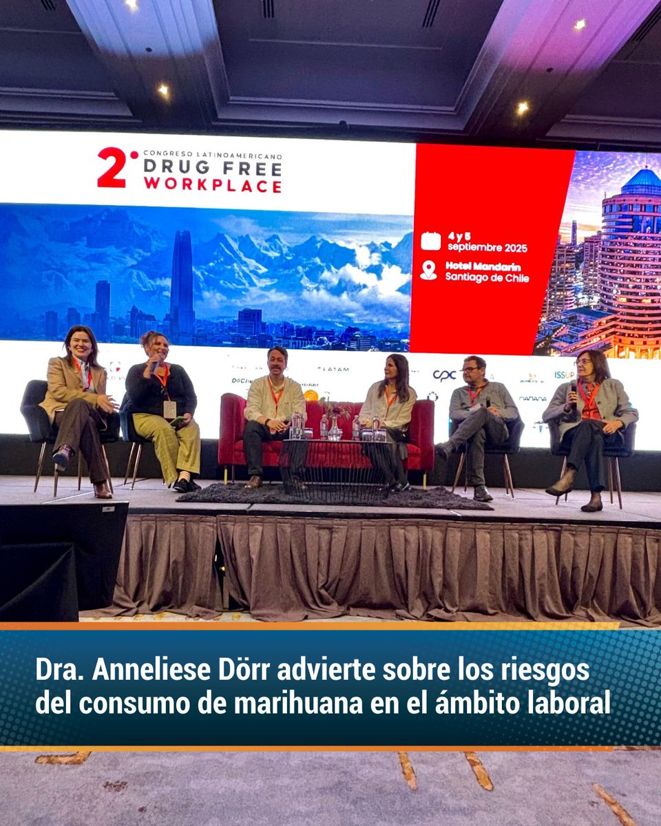 La marihuana no es inofensiva: afecta memoria, atención y funciones ejecutivas, impactando directamente en el rendimiento laboral.

Así lo destacó la Dra. Anneliese Dörr en el 2º Latin American Drug Free Workplace en Santiago.

🔗 Lee más: psiquiatriaorienteuchile.cl