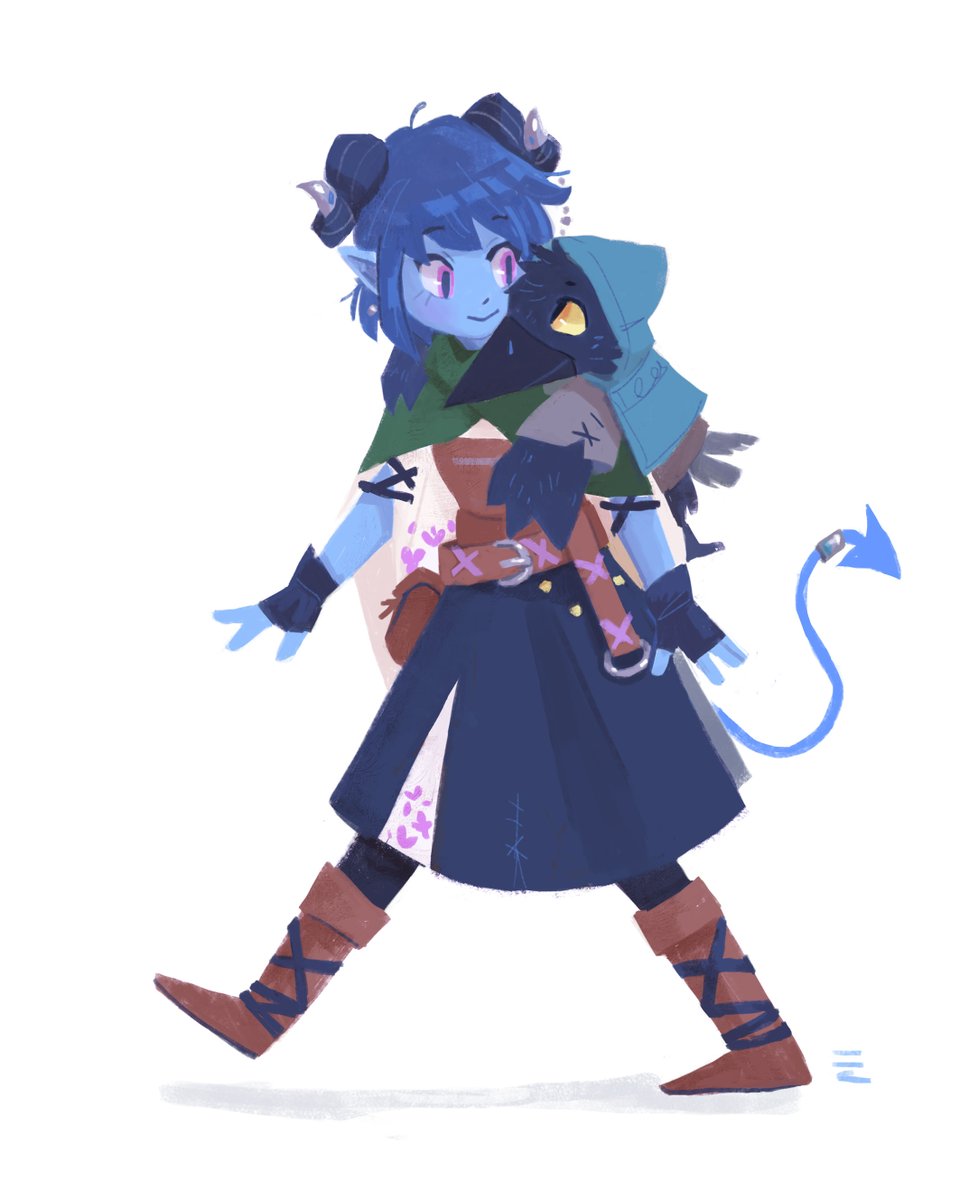 Jester and Kiri 🐦‍⬛#criticalrolefanart #mightynein #CriticalRole