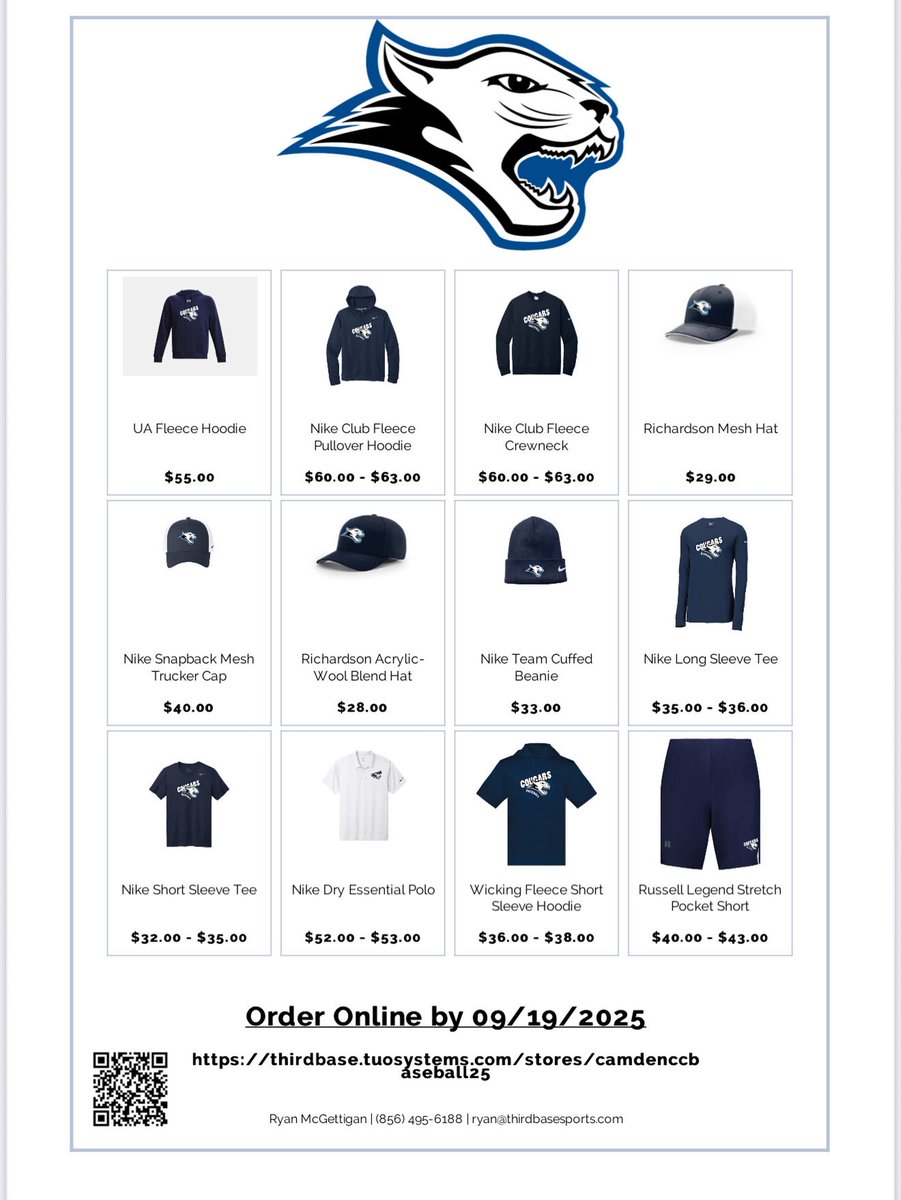 Camden County College Alumni, Family and Friends! Help out the squad and grab some gear in our team store! #rollcougs #cougarsbaseball #family #team #gear

thirdbase.tuosystems.com/stores/camdenc…