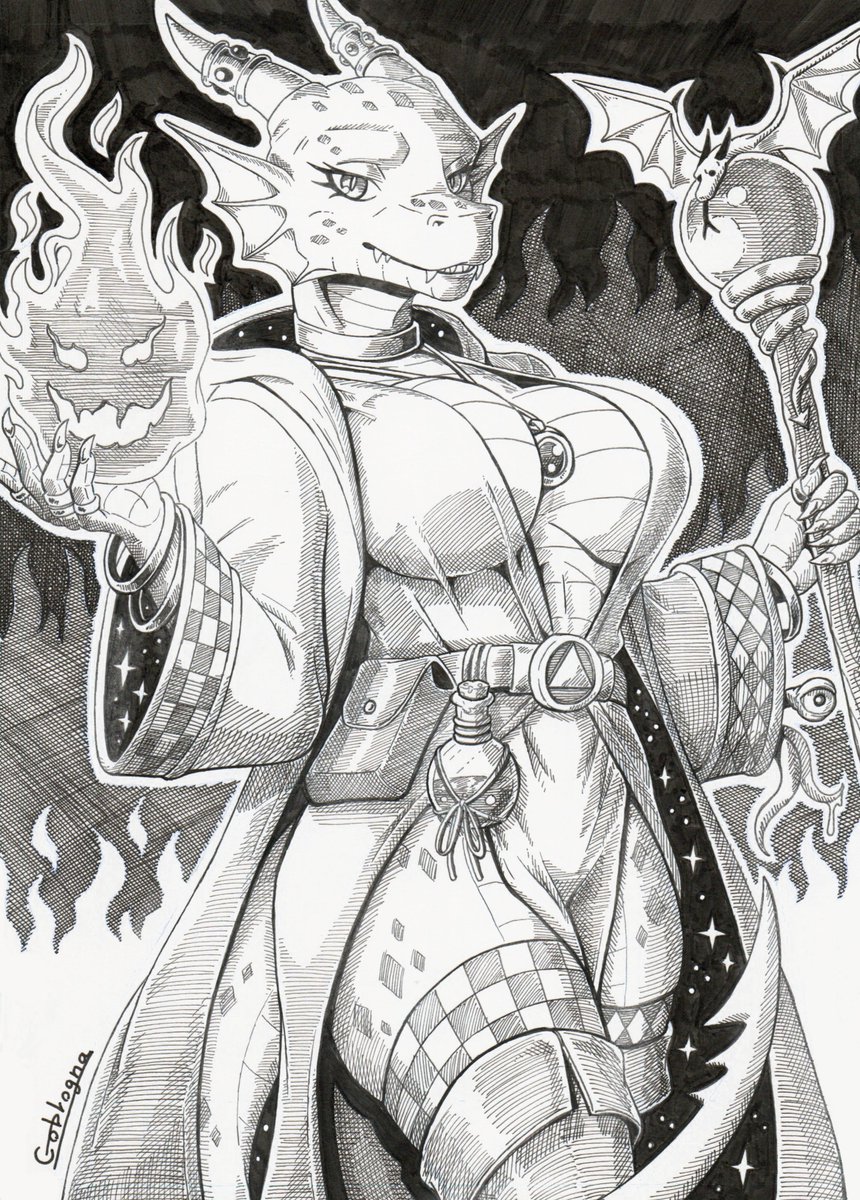 Finished up this Dragonborn (Drako-kin on my setting) Magic-User 🪄🐲