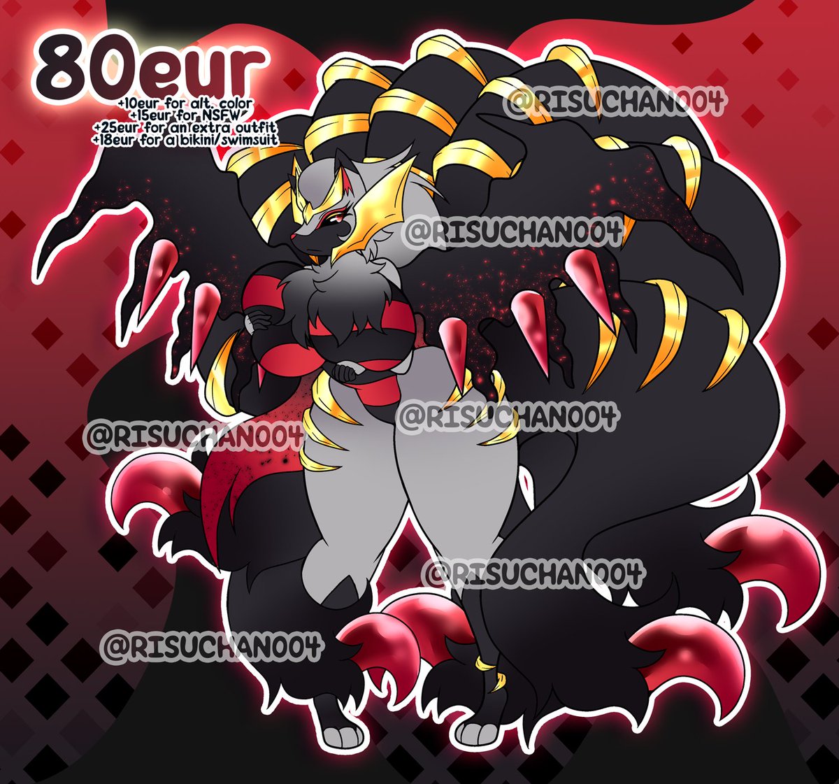 🛑 NINETALES x GIRATINA FUSION - ADOPTABLE

― FLAT SALE: 80eur
―― Additions such as alt. colors, NSFW, outfit, etc. can be purchased for extra!
――― NO HOLDS, payment must be in 24h

🛑 TO CLAIM - reply down below or DM me