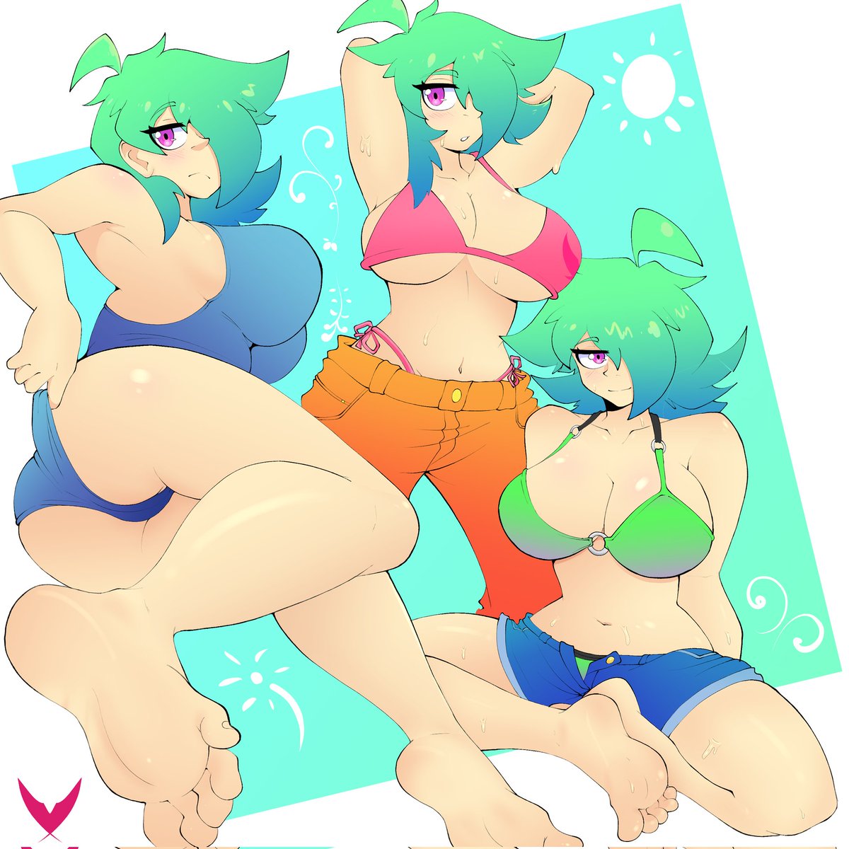 "Summer may be over, but it's still hot as hell outside!" ☀️💚