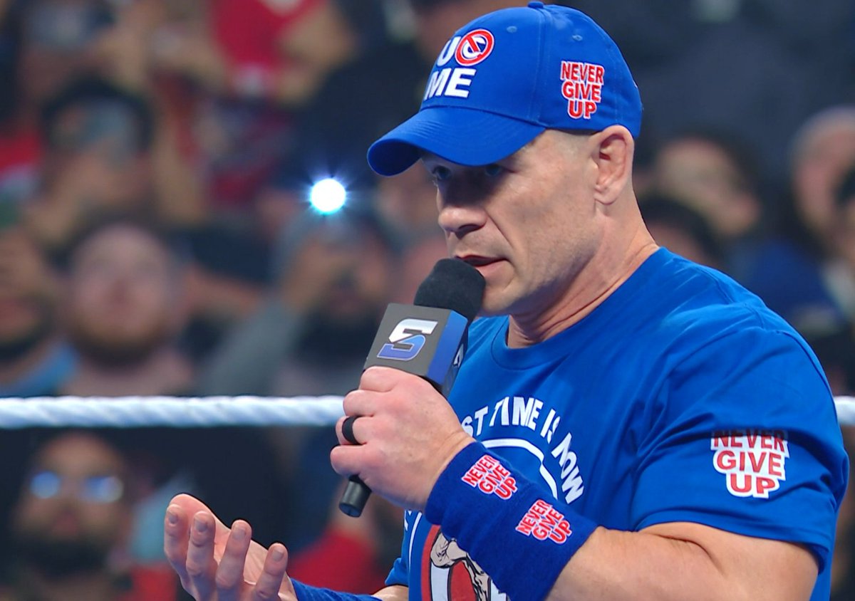 This being John Cena's last ever Smackdown feels so insane, you can tell it's starting to hit him more with each appearance too #SmackDown