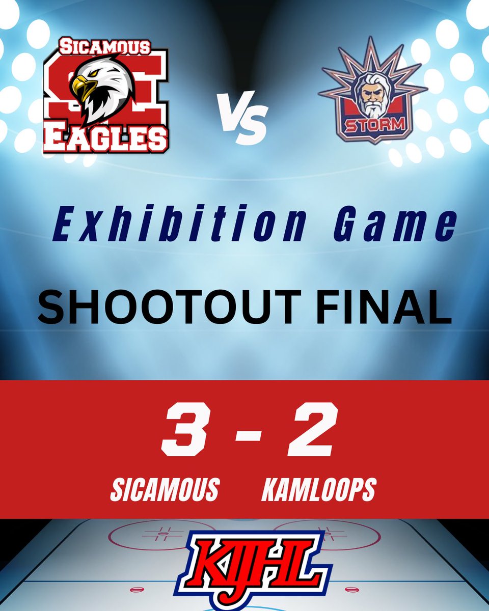 Eagles win tonight 3-2 in a shoot-out! Enns, Hollinshead had the goals and Fisher had the shootout winner! Jaidyn Shaw was incredible in net helping kill off 8 penalties stopping 53 of 55 shots!