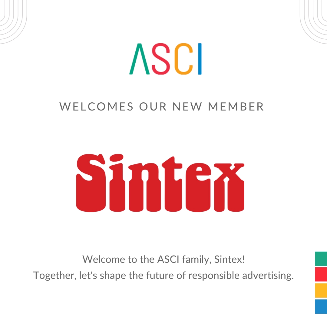 ascionline's tweet image. We welcome @sintex_india to the ASCI family.

Known for its wide range of building products and water storage &amp;amp; transportation solutions.

We appreciate their support for advertising self-regulation.

#ASCIMember #ResponsibleAdvertising #SelfRegulation #ASCI #Sintex