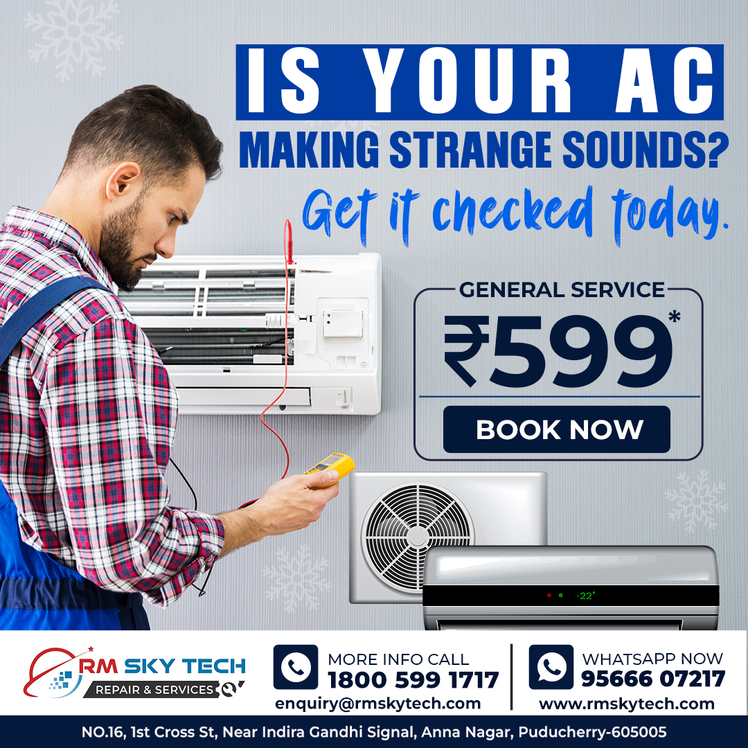 rm_repair_serv's tweet image. Keep your cool without the noise! ❄️ If your AC is acting up, it's time for a professional check. Our AC Repair &amp;amp; Service Experts will ensure your unit is working efficiently and quietly.

#ACServiceExpert #ACRepairExpert #HVAC #ACUnit #CoolAir #HomeComfort #PuducherryHomes