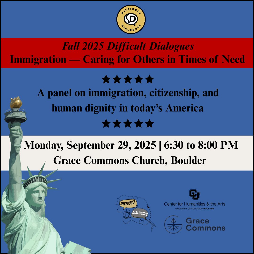 A community conversation about the emotional and political complexities of immigration and citizenship in the U.S.  #difficultdialogues #boulder #immigration