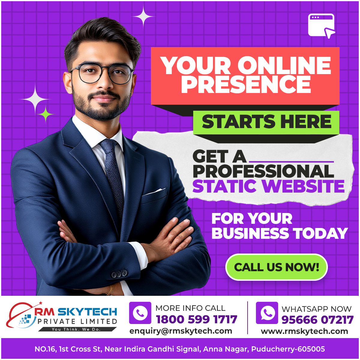 RMSkyTech1's tweet image. Ready to build your digital footprint? 🚀 A professional static website is the perfect way to start. It gives your brand a credible online presence that is reliable and lightning fast.
#WebDesign #WebDevServices #StaticSite #WebsiteBuilder #BusinessGrowth #PuducherryBusiness