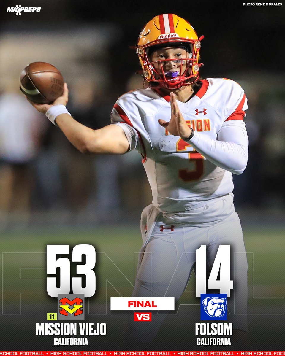 MaxPreps (@maxpreps) on Twitter photo No. 11 Mission Viejo-Folsom highlights, recap: Diablos dominant in wire-to-wire 53-14 win🔥🏈
Full story ⬇️
maxpreps.com/news/NaSXBnyvx… No. 11 Mission Viejo-Folsom highlights, recap: Diablos dominant in wire-to-wire 53-14 win🔥🏈
Full story ⬇️
maxpreps.com/news/NaSXBnyvx…