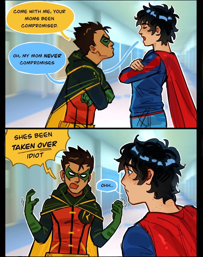 i watched the supersons movie the other day and really wanted to draw this interaction