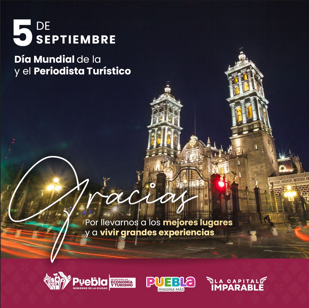 Sus crónicas e imágenes nos llevan a explorar, vivir y recordar las experiencias que nos llenan la vida, gracias por su talento y nuestro reconocimiento este 5 de septiembre, Día Mundial de la y el Periodista Turístico.

#VisitaPuebla