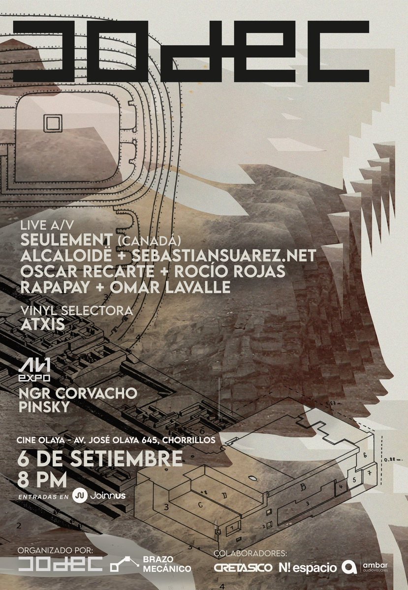 ChipMusik's tweet image. Mañana 07 de septiembre Alcaloidë de nuestra escudería en vivo en el evento organizado por Codec_sessions.
Entradas en joinuss.
Advertidos