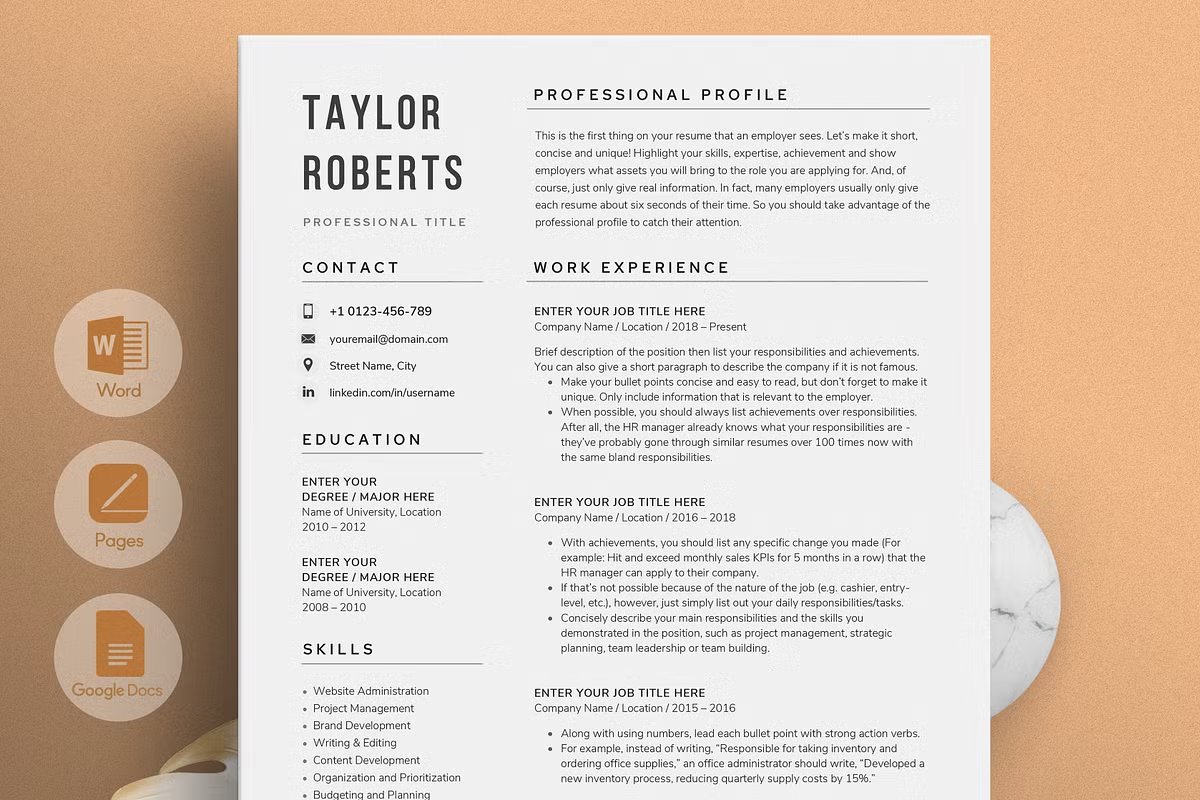 CreativeMarket's tweet image. Instead of “resume” → try “modern CV” for polished templates #keywordhacks