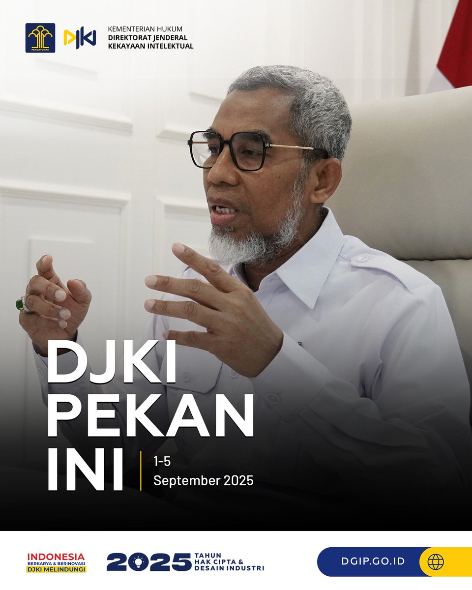 djki_kemenkum's tweet photo. Hai #TemanKI! Ada apa saja kegiatan DJKI Pekan Ini?
Yuk simak ulasan singkatnya di infografis berikut ini.
Selengkapnya #TemanKI dapat mengakses https://t.co/VCN2CfftfE ya😉
#kekayaanintelektual
#DJKI
#KementerianHukum
#LayananHukumMakinMudah
#SetahunBerdampak https://t.co/zRX1JdgGd4