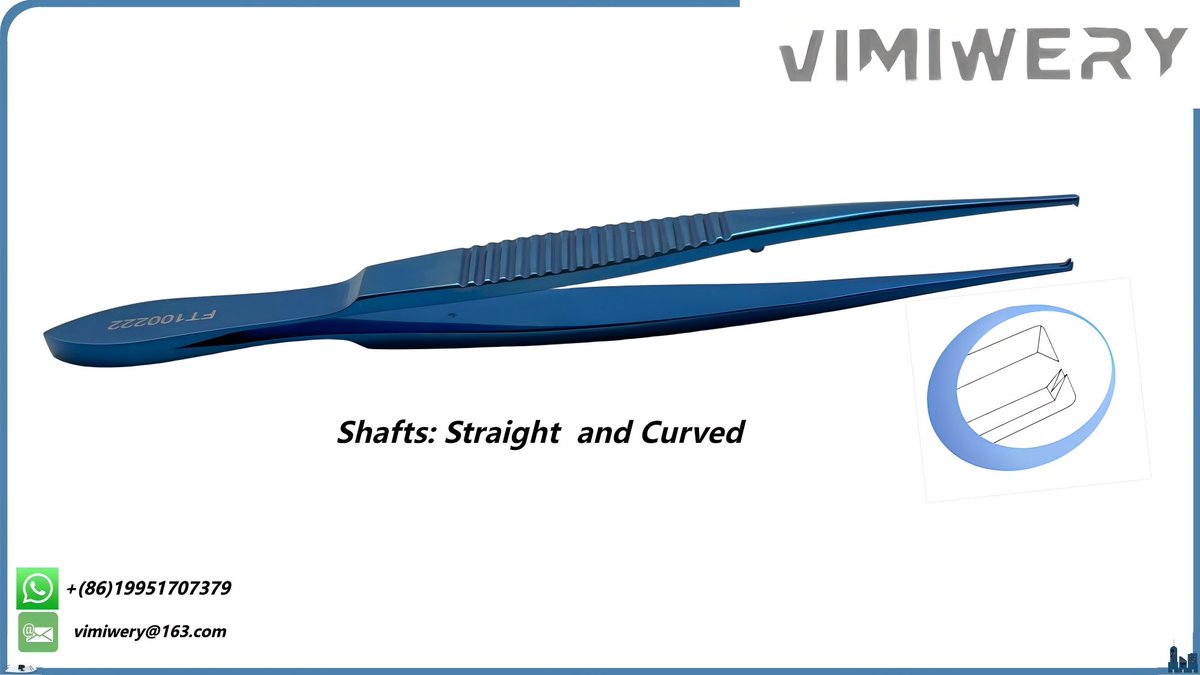 vimimery's tweet image. TissueForceps,
professional #ophthalmic #surgical #instruments. Shafts: Straight and Curved; 1*2 teeth, delicate, 100mm long. You can reach out for more details.
Email: vimiwery@163.com
ebay.com/usr/vimiwery

#ophthalmic #ophthalmology #ophthalmologist #eyesurgery #eyecare