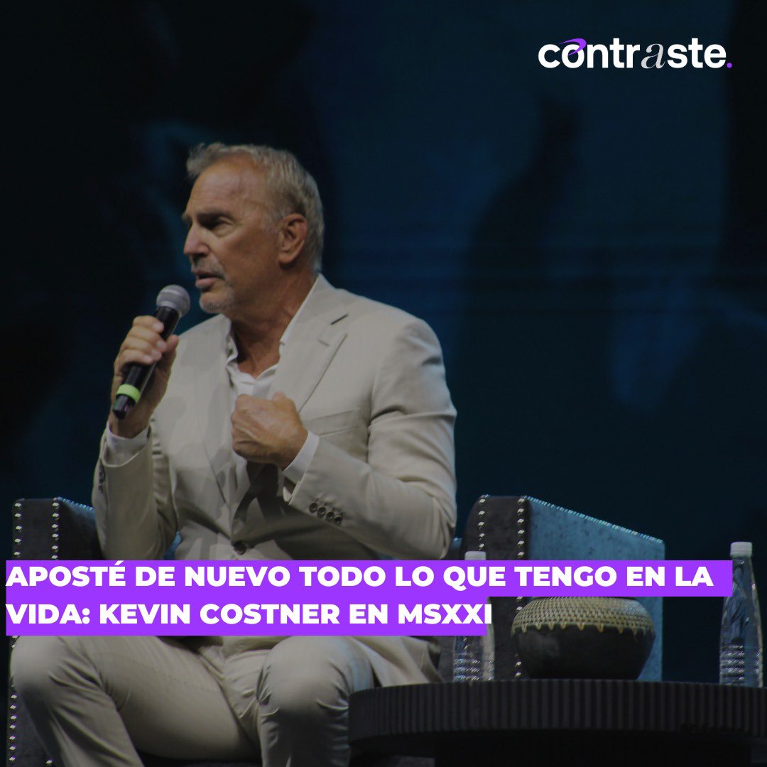 Contrastemx1's tweet photo. Aposté de nuevo todo lo que tengo en la vida: Kevin Costner en MSXXI

#MSXXI #KevinCostner #Horizon 
@fundaciontelmex 
https://t.co/pkpE9cJFYU https://t.co/Z0rjTGF1qQ