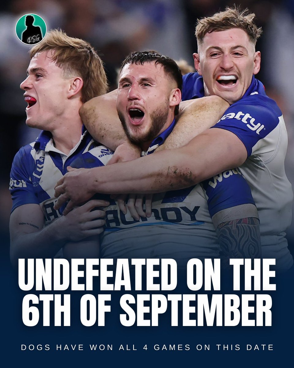 🚨 DATE STAT 🚨

The Bulldogs are undefeated on the 6th of September 🐶🔥

#NRL #NRLBulldogsSharks