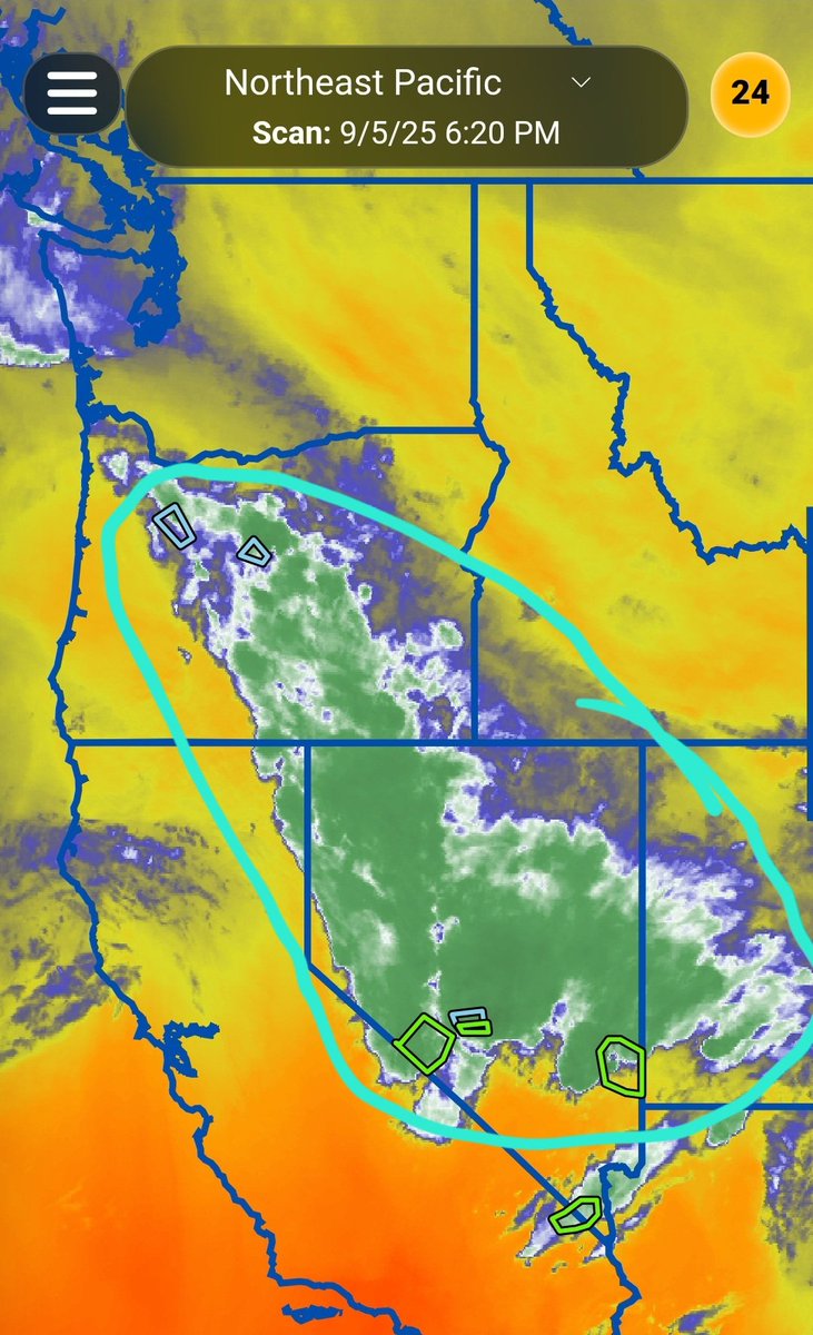 Lots of monsoon moisture can be seen on the water vapor satellite imagery this afternoon as thunderstorms have developed from Las Vegas all the way up to central Oregon! A clear sign that places across Washington and SW BC will at least have a couple chances for storms over the