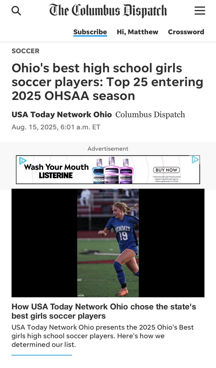 slobwake's tweet photo. 2025 Ohio’s best  top 25 high school women’s soccer players!  Great job @mya2simpson! https://t.co/ZxaBUMzrK2