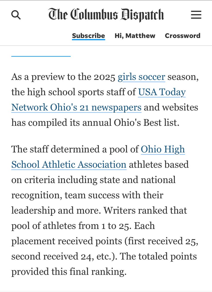 slobwake's tweet photo. 2025 Ohio’s best  top 25 high school women’s soccer players!  Great job @mya2simpson! https://t.co/ZxaBUMzrK2