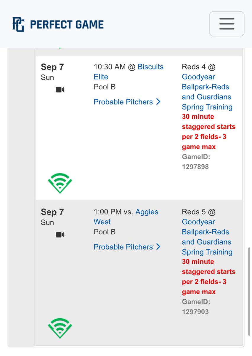 Back at it tomorrow with GBG southwest. 
Here’s our schedule for the weekend.