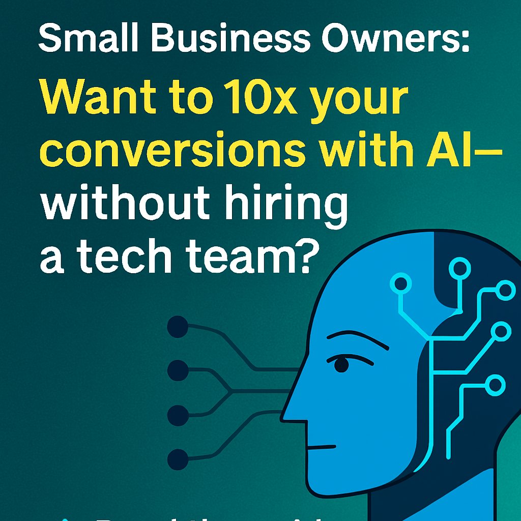 Small business owners: Want to 10x your conversions with AI — without hiring a tech team? This beginner’s guide to hyper-personalization shows you how. 
👉Read it now: tinyurl.com/3ucz8kpk
#AIForMarketing #SmallBizTips #HyperPersonalization #DigitalGrowth #MarketingAutomation