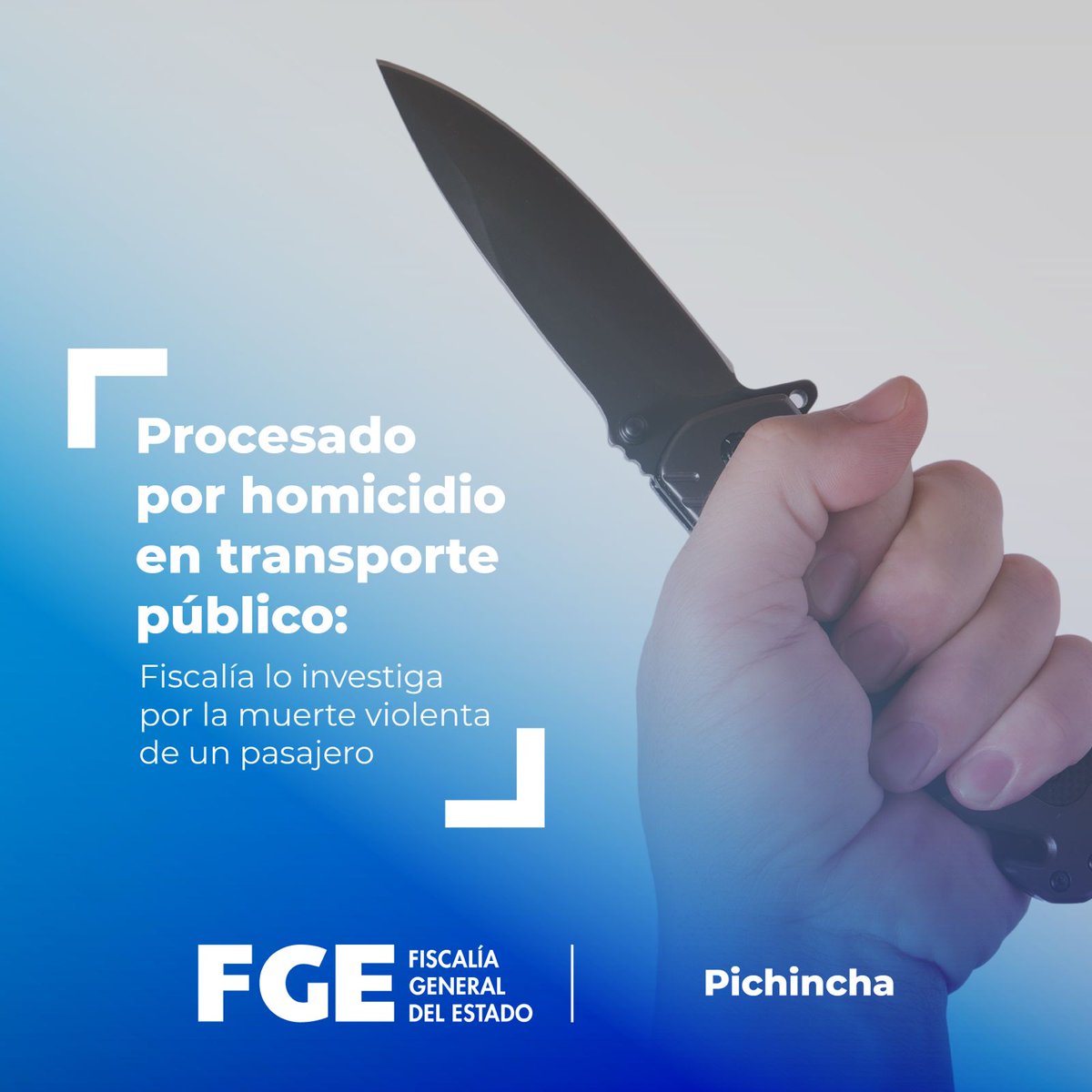 #ATENCIÓN | #Pichincha: #FiscalíaEc formula cargos contra Jofre M., presunto responsable del #Homicidio de un pasajero que fue apuñalado durante un asalto en un bus de transporte público, en el sur de #Quito. 

Detalles ⬇️
acortar.link/qUqkzL