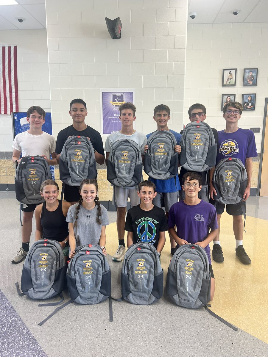 Team members who met the 1st year summer running incentive challenge! (Missing Adelyn and Kyle in the picture!)  #backpacksforthemiles