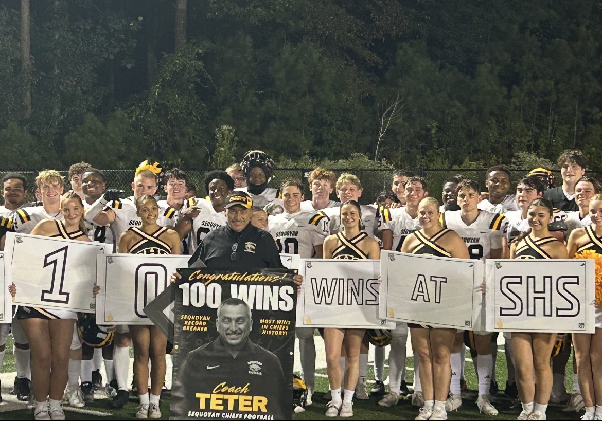 Congratulations Coach Teter on your 100th win at SHS!