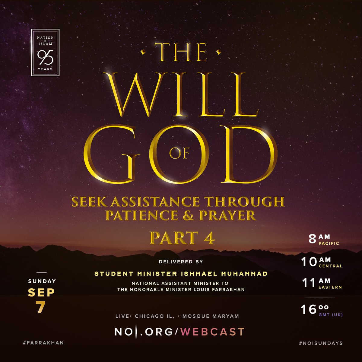 WDMuhammad91's tweet image. ▪︎THE WILL OF GOD▪︎
•SEEK ASSISTANT THROUGH PATIENCE &amp;amp; PRAYER•
~PART 4~
💫Delivered By Student Minister Ishmael Muhammad