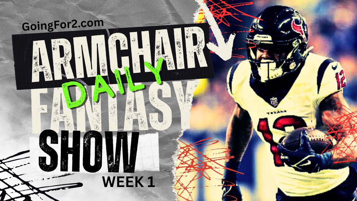 The Armchair Daily Fantasy Show kicks off tonight! A little later than normal at 11:30pm ET! Tune in tonight as me, Tim and Gerson break down Week 1 for #NFL #DraftKings #DFS! 

youtube.com/live/1wMXdFF4d…